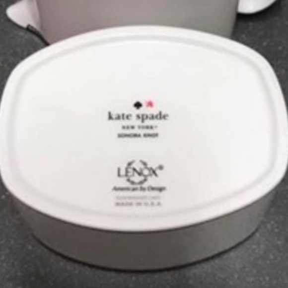 kate spade Sonora Knot Sugar Bowl dish container with lid nwt - Picture 6 of 6